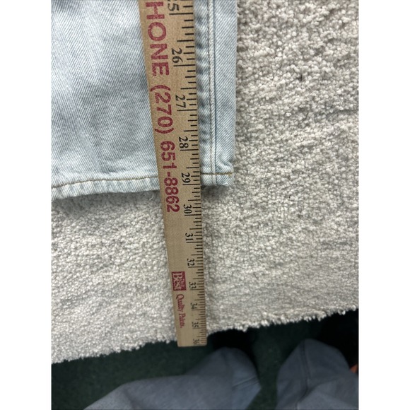 ATELIER Womens High Rise Flip over Waist Straight‎ Leg Open Knee Jeans 26x29 - Picture 6 of 14